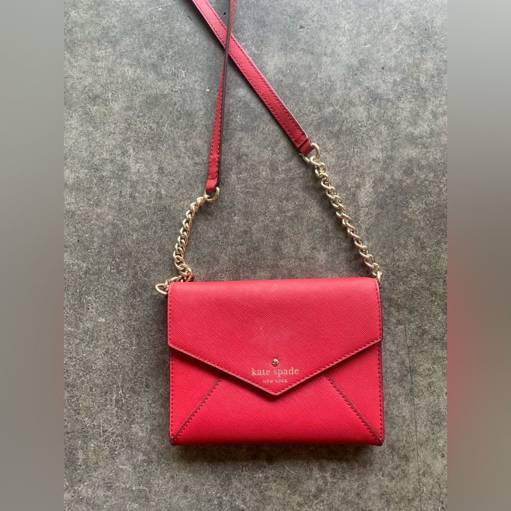 Kate Spade Monday Saffiano Leather Envelope Convertible Clutch Crossbody Bag